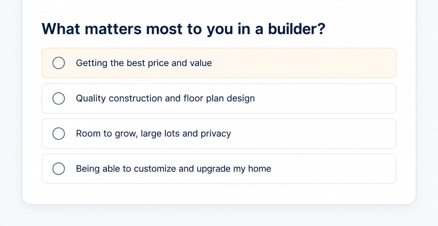 Builder Matcher preview question